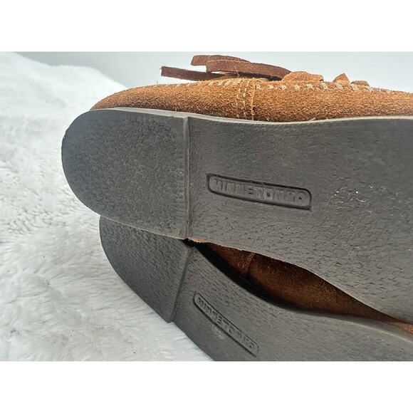 MINNETONKA 3-Layer Fringe Moccasin Mid-Calf High Boho Boot Women's Size 6 - Picture 8 of 15